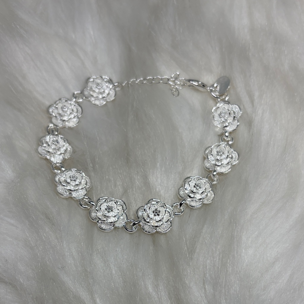 Sterling Silver Floral Bracelet